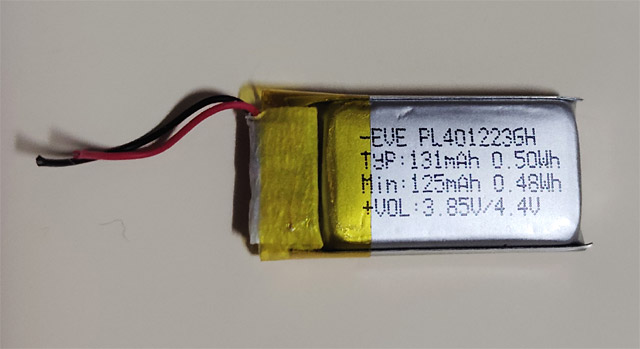 Mi Smart Band 5の内蔵バッテリー