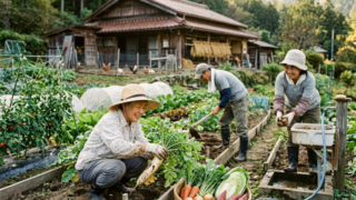 自給自足する生活風景