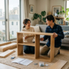 イケア家具を組み立てるカップル
